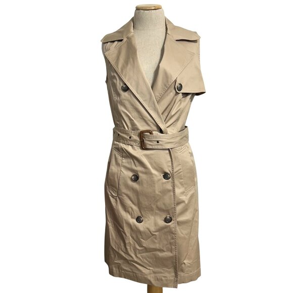 Lauren Ralph Lauren Women's Sz 4  Micro-Sanded Twill Sleeveless Dress - Picture 1 of 13